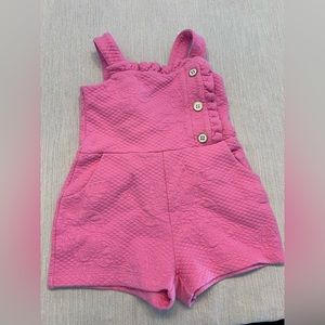 Janie and Jack Bubble Gum Pink Romper